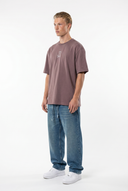 Embroidered Oversized T-Shirt Brown