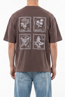 Embroidered Oversized T-Shirt Brown