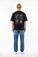 Embroidered Oversized T-Shirt Black