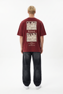Betrayal Washed Oversized T-Shirt Burgundy