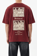 Betrayal Washed Oversized T-Shirt Burgundy