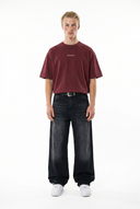 Betrayal Washed Oversized T-Shirt Burgundy