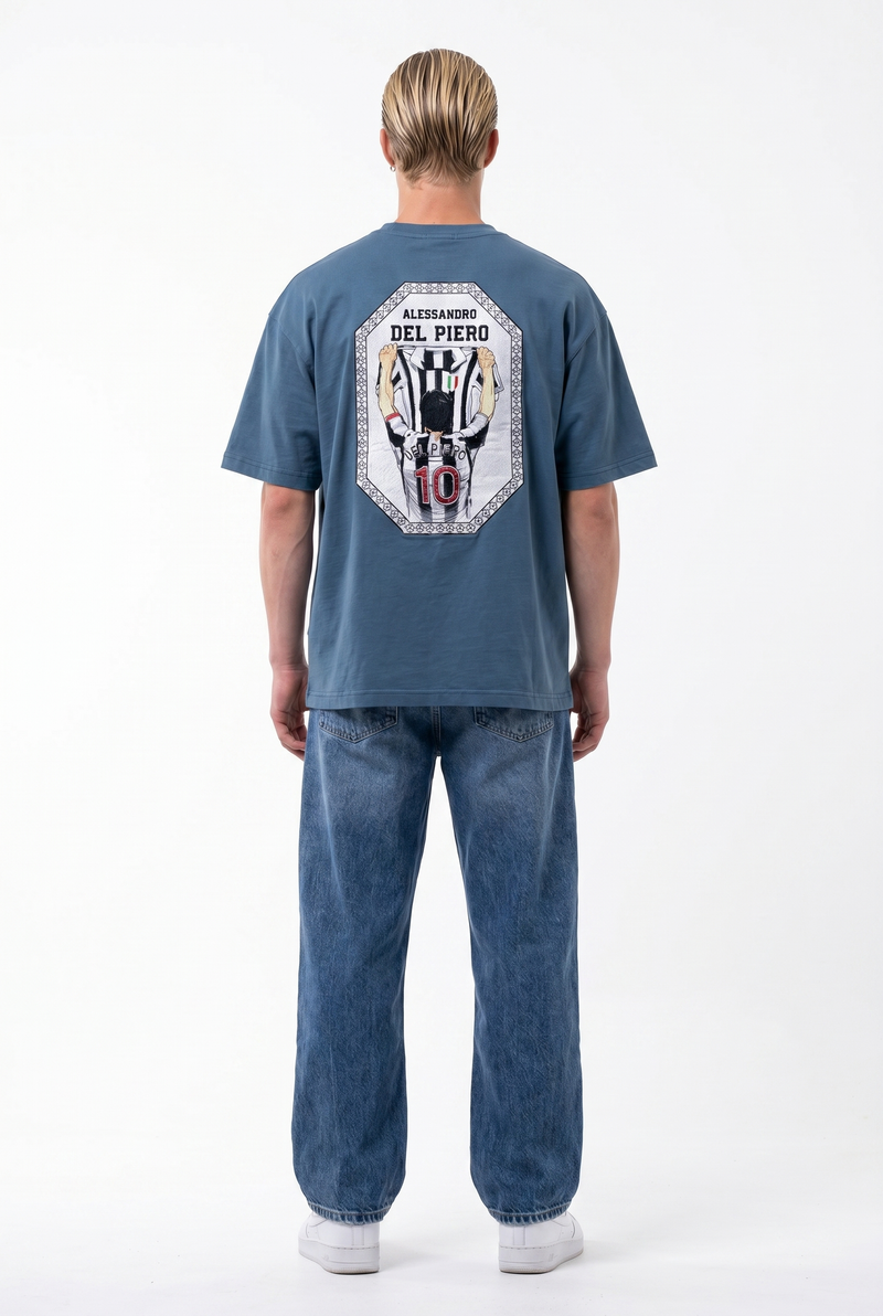 Piero Oversized T-Shirt Petrol Blue