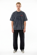 Amore Washed Oversized T-Shirt Black