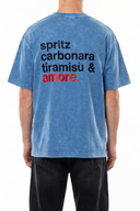 Amore Washed Oversized T-Shirt Blue