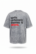 Amore Washed Oversized T-Shirt Gray
