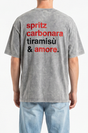 Amore Washed Oversized T-Shirt Gray
