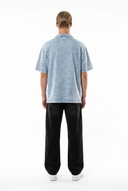 24207 Washed Oversized T-Shirt Blue