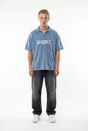24207 Washed Oversized T-Shirt Blue