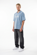 24207 Washed Oversized T-Shirt Blue