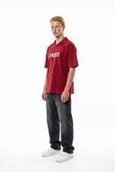 24207 Washed Oversized T-Shirt Burgundy