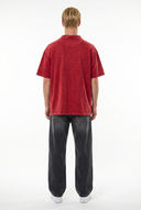 24207 Washed Oversized T-Shirt Burgundy