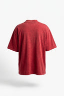 24207 Washed Oversized T-Shirt Burgundy