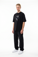 FFB Embroidered Oversized T-Shirt Black