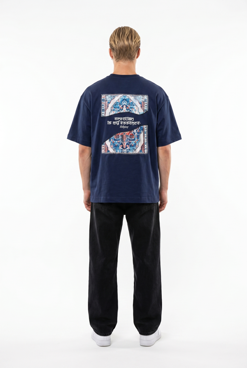 Itsbyzey Oversized T-Shirt Navy